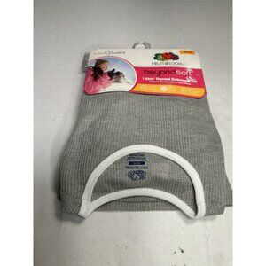 fruit of the loom girls grey thermal underwear set shirt pants size medium 7 8